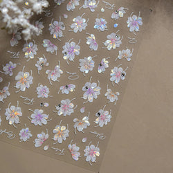 Charm Pink Yellow Flower Petal Stamen Stamen Peony Self Adhesive Nail Art Decorations Stickers Shiny Rhinestone Manicure Decals (ONLINE ORDER ONLY)