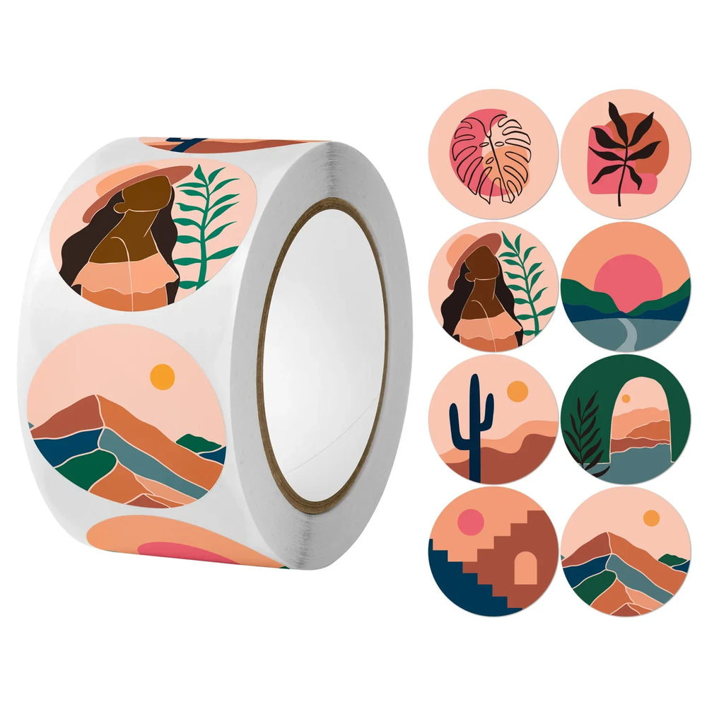 500pcs Cute Scrapbooking Stationery Stickers Envelope Sealing Label Personalized Small Business Gift Decor Stickers (Online Order Only)