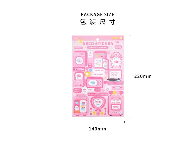 Cute Sweet attack series Stickers Text Dialog Idol Card DIY Material Scrapbooking Decorative Sticker Personalized Stationery (ONLINE ORDER ONLY)