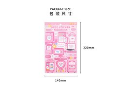 Cute Sweet attack series Stickers Text Dialog Idol Card DIY Material Scrapbooking Decorative Sticker Personalized Stationery (ONLINE ORDER ONLY)