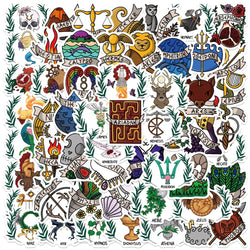 55PCS Greek Mythology Stickers for Scrapbooking, Laptop, Wall, Car, Notebook, Diary Decoration (ONLINE ORDER ONLY)