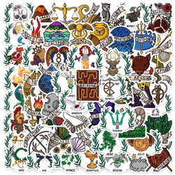 55PCS Greek Mythology Stickers for Scrapbooking, Laptop, Wall, Car, Notebook, Diary Decoration (ONLINE ORDER ONLY)