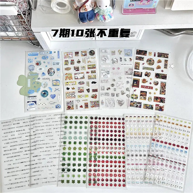 6pcs/10pcs Set Y2K Random Cute Glitter Laser Sticker for Phone Camera Luggage Journal Sticker Kawaii Decoration Sticker Gift (ONLINE ORDER ONLY)