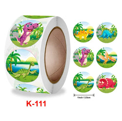 500Pcs Children's Cartoon Animal Stickers Baby Stickers Kindergarten Inspirational Little Red Flower Reward Roll Stickers (Online Order Only)