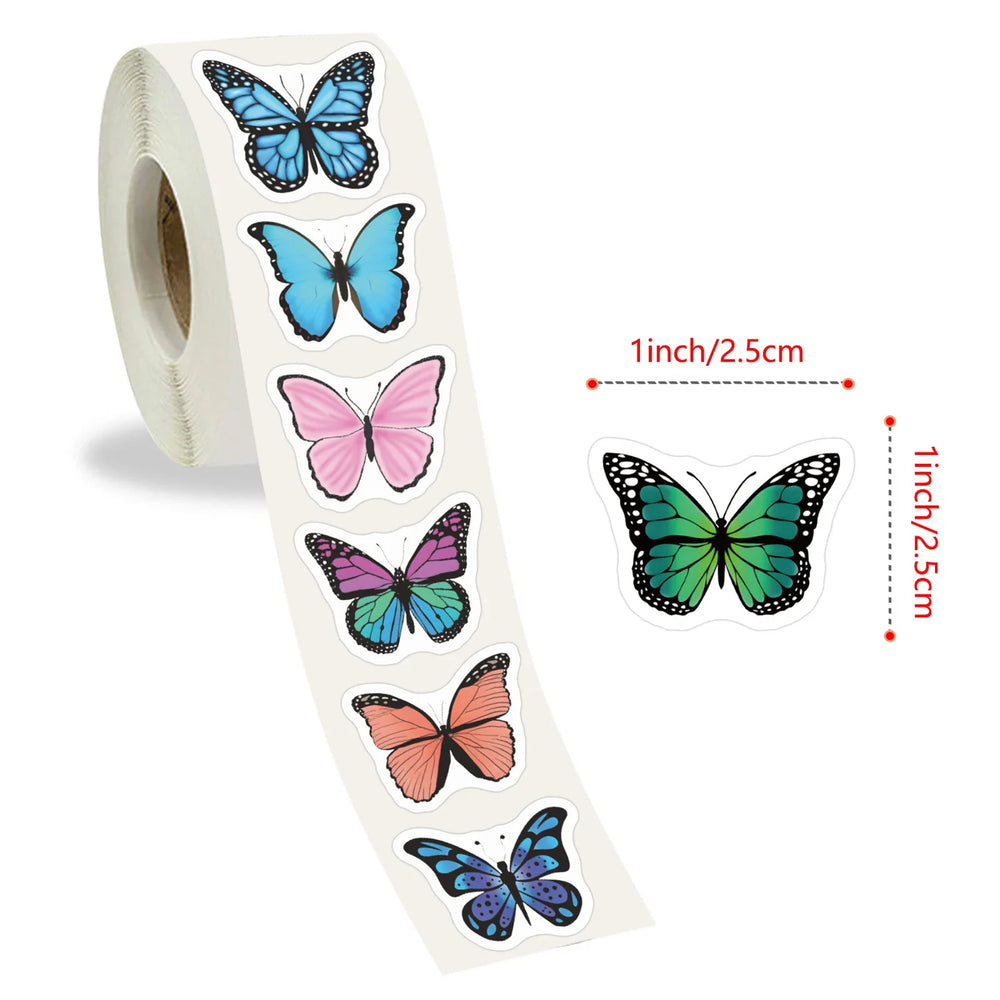 100-500pcs Cute Colorful Butterfly Stickers Handmade Stickers Party Gifts Decorative Labels Scrapbook Stationery Stickers (ONLINE ORDER ONLY)