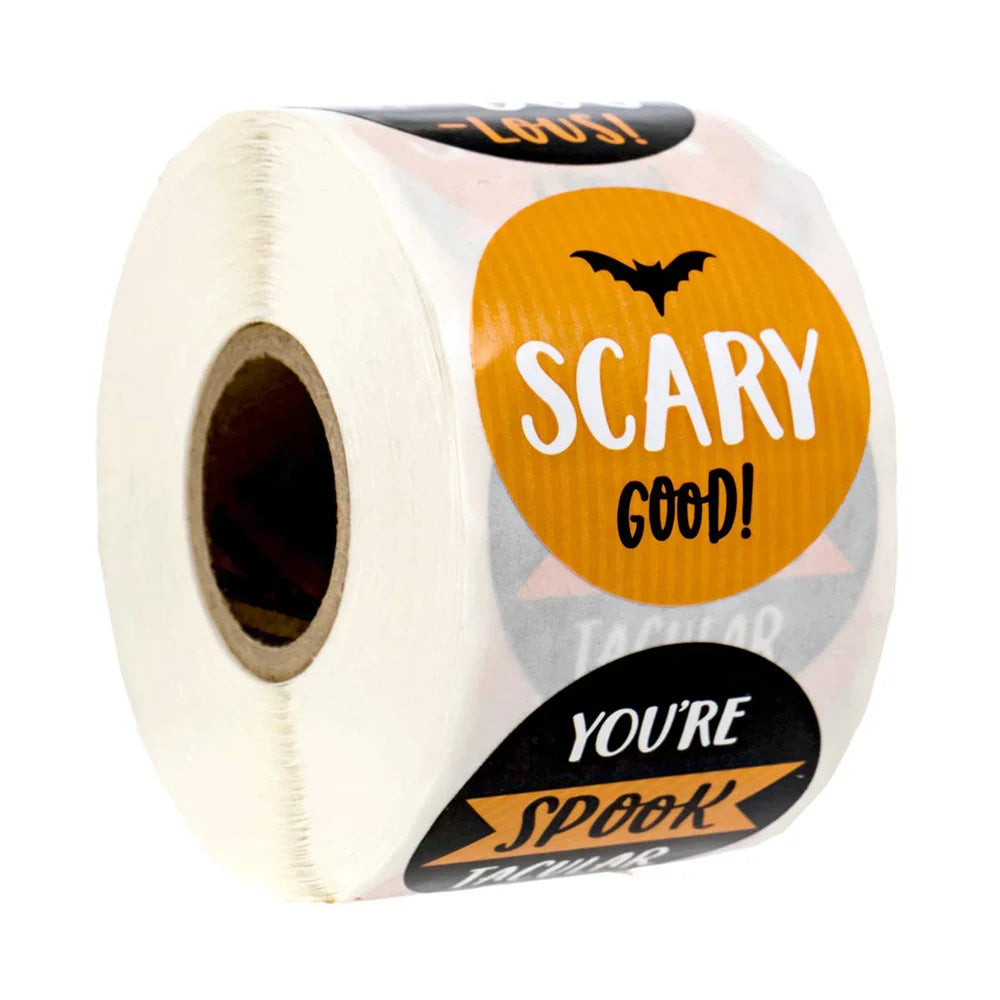 100-500pcs Halloween Decoration Labels Seal Stickers Pumpkin ghost Cat Elf Witch Ghost Sealing Gift Paper Label Sticker (Online Order Only)