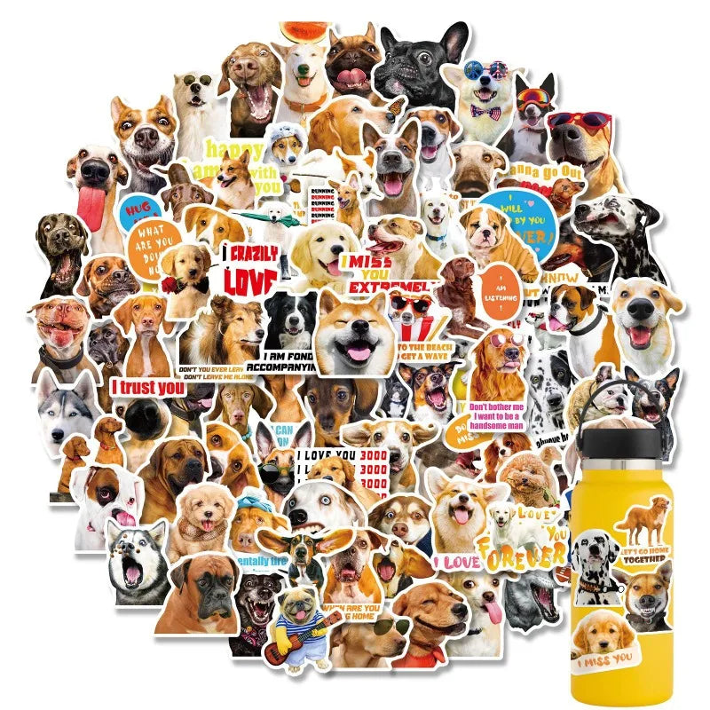 Funny Dog Meme Stickers Decals for Laptop Guitar Phone Luggage Water Bottle Scrapbooking Car (Online Order Only)