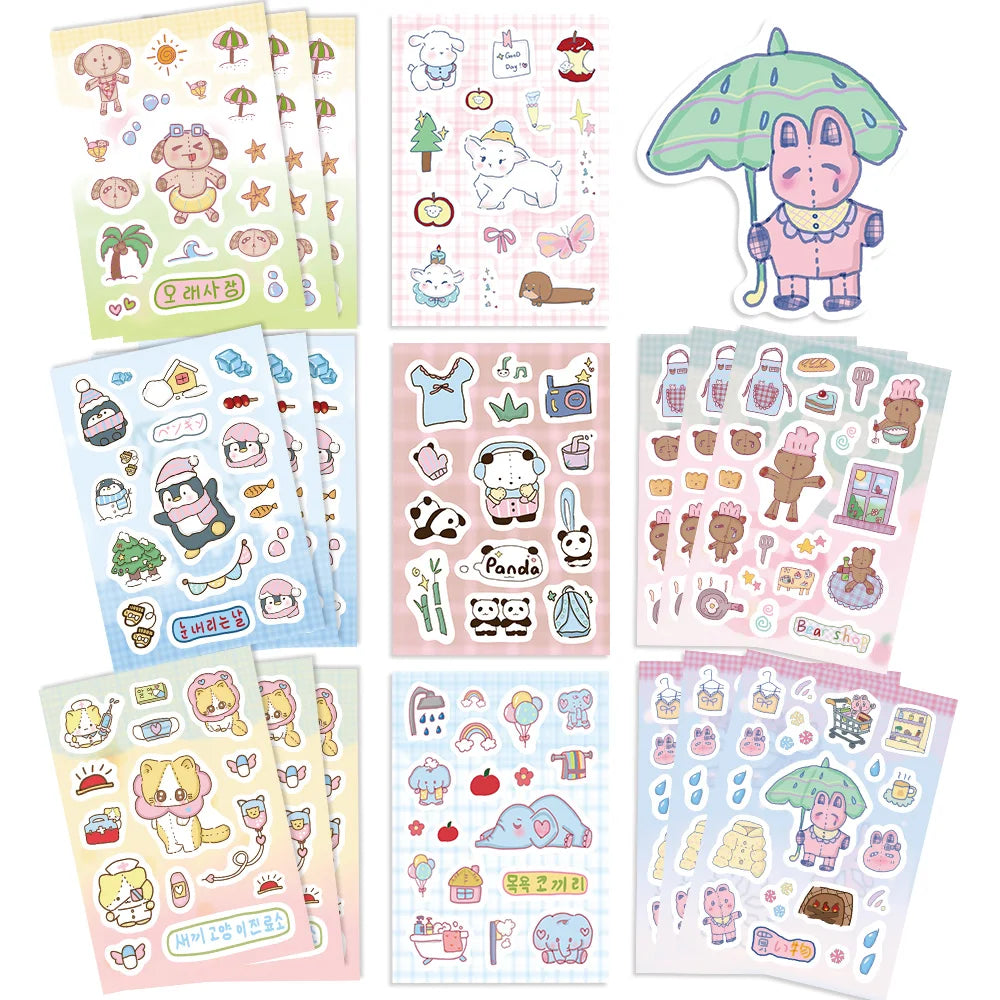 8/16/32pcs Animals Elephant Penguin Sticker Children DIY Puzzle Funny Assemble Stickers Kids Educational Toys Boys Girls Gifts﻿ (ONLINE ORDER ONLY)