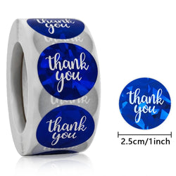 500pcs/roll Gold Holographic Glitter Sealing Label Round Laser Sticker Party Handmade Envelope Business Label Stationary Sticker (ONLINE ORDER ONLY)