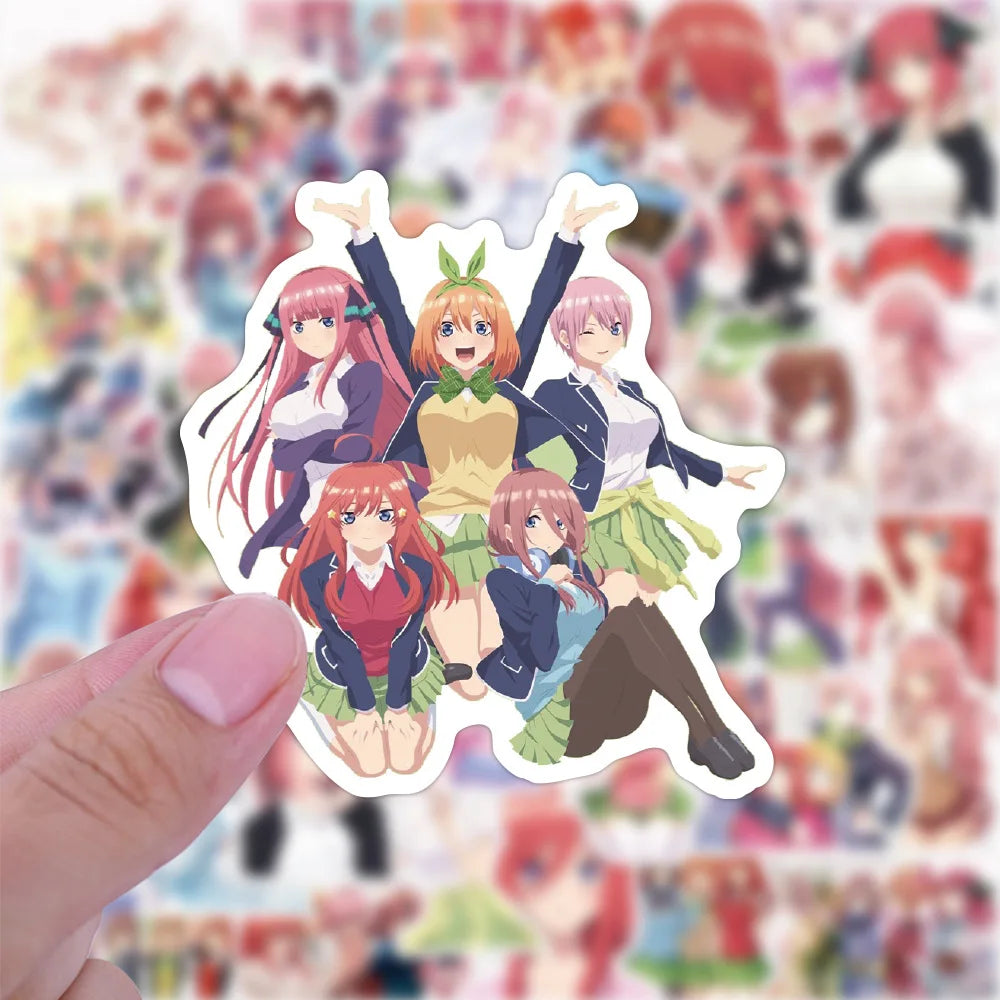 10/30/50PCS 5Toubun no Hanayome Cartoon Stickers The Quintessential Quintuplets Sticker DIY Laptop Guitar Car Bike Decals Toy (Online Order Only)