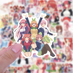 10/30/50PCS 5Toubun no Hanayome Cartoon Stickers The Quintessential Quintuplets Sticker DIY Laptop Guitar Car Bike Decals Toy (Online Order Only)