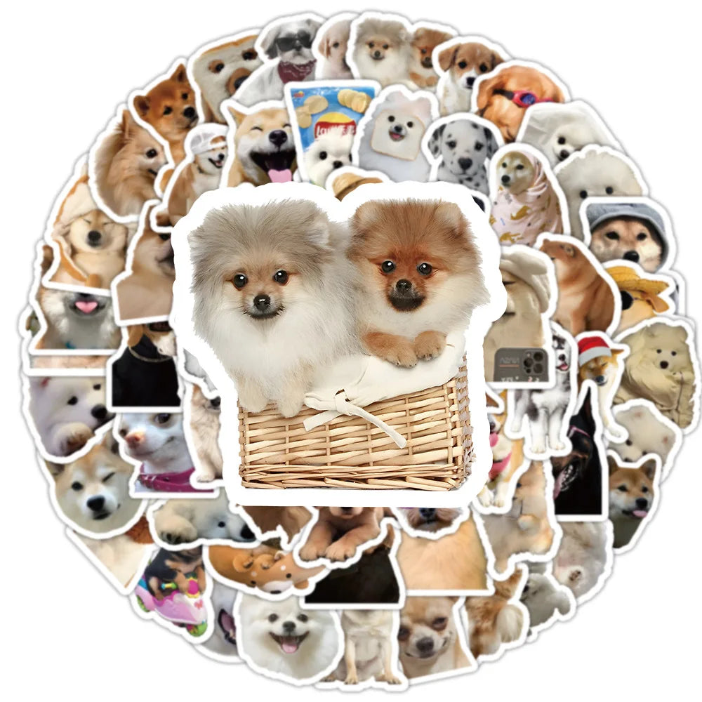 10/30/50/100PCS Cute Cartoon Dogs  Meme Graffiti Stickers Kids Toys DIY Diary Laptop Stationery Suitcase Phone Bike Funny Decals (ONLINE ORDER ONLY)