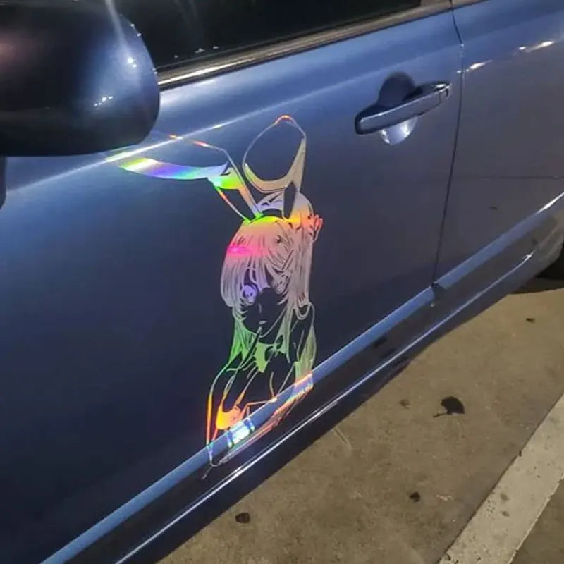 Anime Sticker Rabbit Girl For Car Stickers Decoration Window Door Rear Windshield External Accessories Die Cutting Vinyl Decals (ONLINE ORDER ONLY)