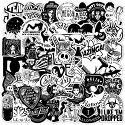 Black Punk Stickers for Luggage, Helmet, Phone, Laptop, Guitar, Skateboard, Water Bottle, Car - 10/25/50pcs (Online Order Only)