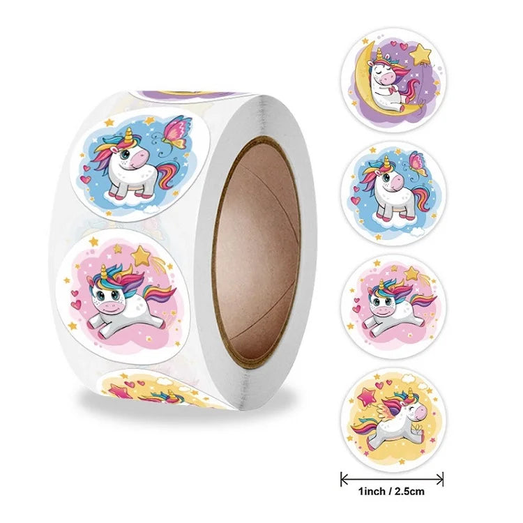 100-500PCS New Kids Stickers Korean Stationery Rolling Cartoon Animal Stickers Roll Small Packaging Stickers Photocard Decor (ONLINE ORDER ONLY)
