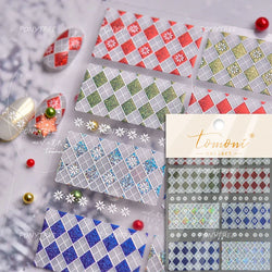 Shiny Pink Silver Hot Stamping Snow Adhesive Nail Art Sticker Snowflake Rhinestone Manicure Decal Nail Supplies for Professional (Online Order Only)