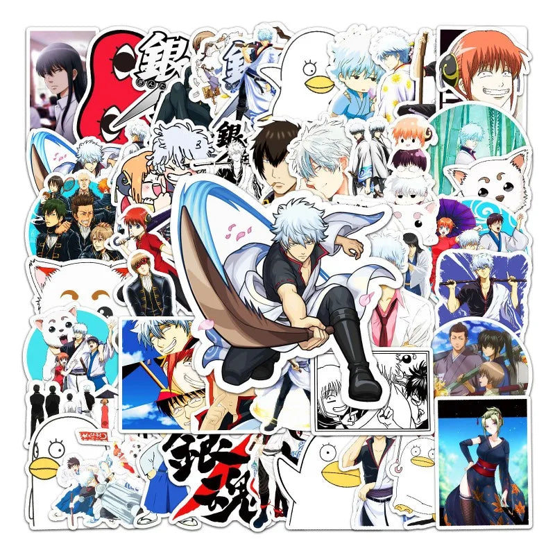 Gintama Anime Stickers Pack for Laptop, Phone, Car, Scooter, Water Bottle, Suitcase, Stationery, Refrigerator (ONLINE ORDER ONLY)