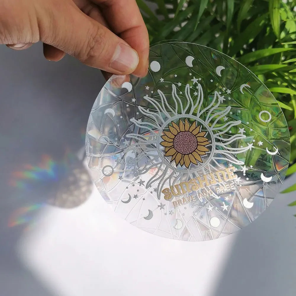 Suncatcher Glass Window Stickers Rainbow DIY Wall Decoration Pvc Anticollision Adhesive Childrens Gift (Online Order Only)