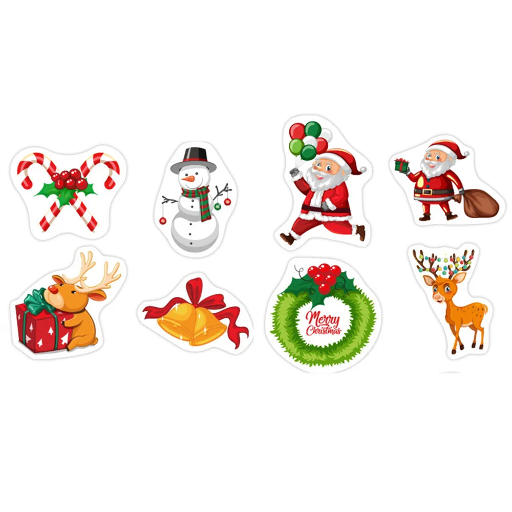100-500pcs Merry Christmas Stickers Cristmas Xmas Party Seal Labels Stickers For DIY Gifts Baking Package Envelope Stationery (Online Order Only)