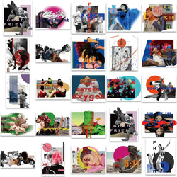 10/50pcs Cartoon Ins Abstract Art Stikers Skateboard Guitar Laptop Bicycle Kids Waterproof Stikers Toys (Online Order Only)
