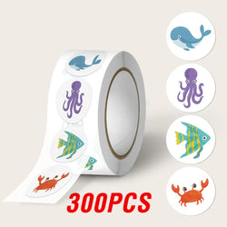 100-500pcs Cartoon Animal Reward Sticker Label Thank You Cute Game Sticker DIY Gift Sealing Label Decoration Supple (ONLINE ORDER ONLY)