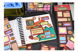 6pcs/lot Inspiration Records Series Writable Sticker Diary Scrapbooking Collage Sticky Note Decoration Sticker Kawaii Stationery (Online Order Only)