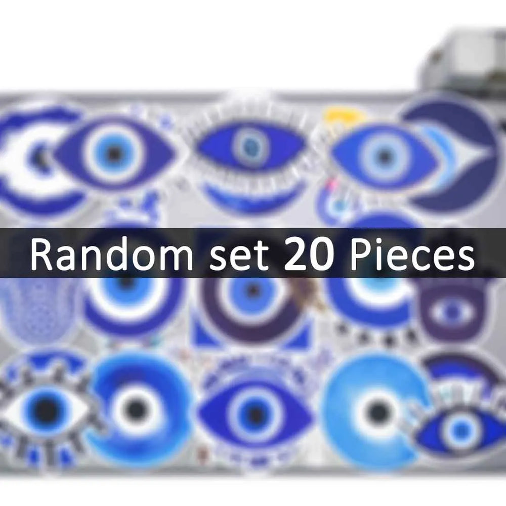20/30/50Pieces Blue Eyes Style Totem Graffiti Demon Guardian Retro Stickers for Motorcycle Car Bike Luggage Phone Laptop Sticker (Online Order Only)