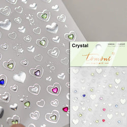 Colored Crystal Star Love Heart Shiny Silver Hollowed Smudging Rainbow Flower Jelly Embossed Nail Art Stickers Manicure Decals (ONLINE ORDER ONLY)