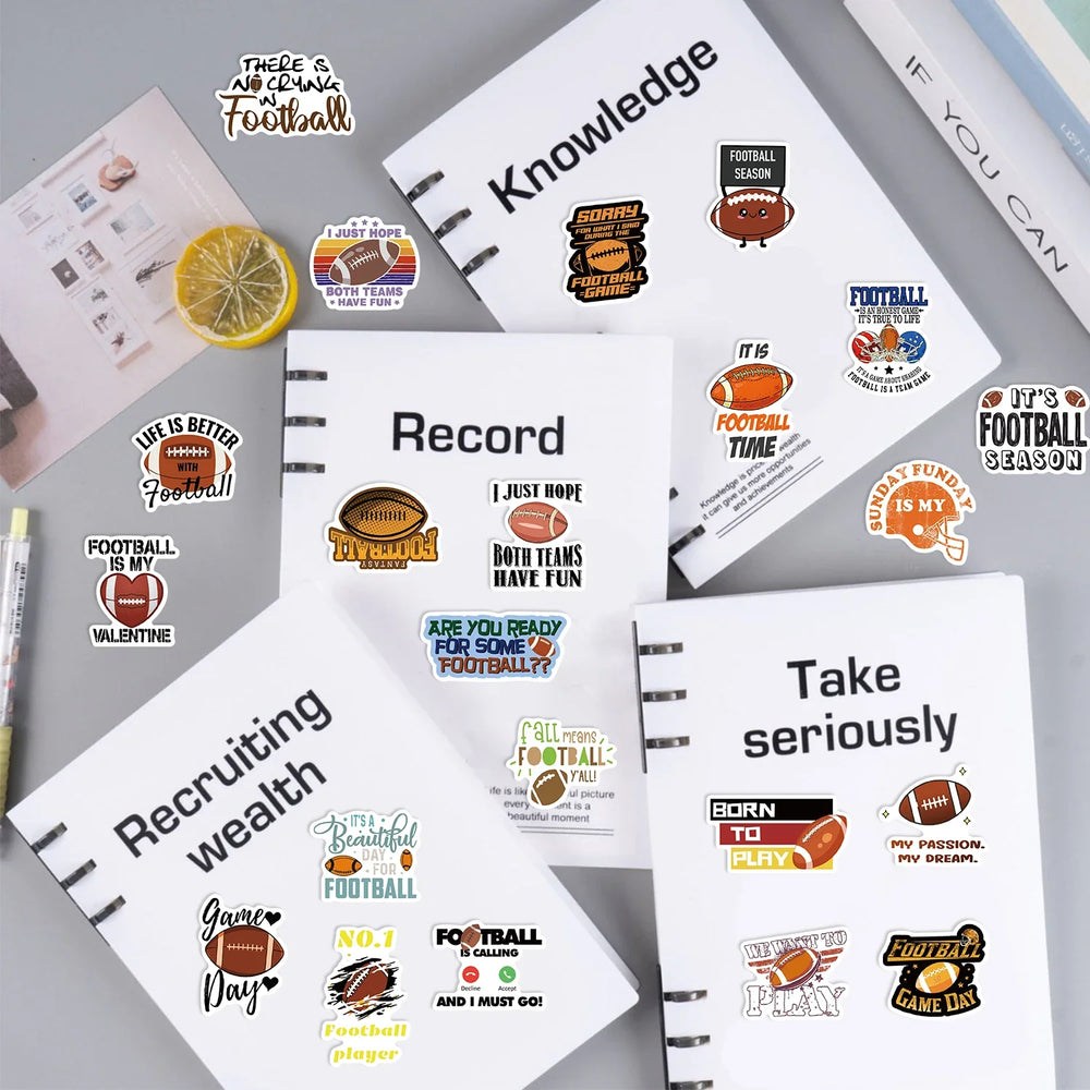 50pcs Football Art Stickers Decals For Mobile Phone Case Luggage Skateboard DIY Decorative Waterproof Sticker (ONLINE ORDER ONLY)