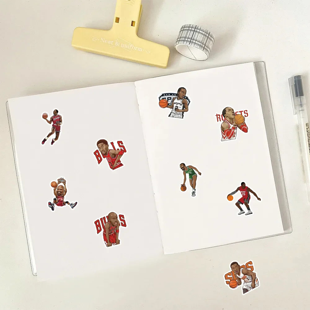 10/30/50PCS New Basketball Star Sticker Cartoon Graffiti iPad Helmet Car Water Cup Guitar DIY Scrapbook Toy Decoration Wholesale (Online Order Only)