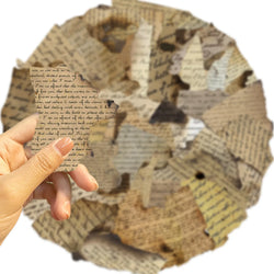 50pcs Retro Burned Phrase Stickers Vintage Fragments Decal for Notebook Envelope Skateboard Laptop Waterproof DIY Vinyl Sticker﻿ (ONLINE ORDER ONLY)