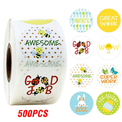 100-500pcs Cartoon Cute Animals Reward Stickers Teacher Motivational Kids Sticker School Student Encouragement Stationery (ONLINE ORDER ONLY)