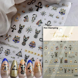 Dark Sword Coiled Snake Cross Butterfly Wing Starburst Starlight Gothic Reptile Animals Nail Art Sticker Festival Manicure Decal (ONLINE ORDER ONLY)