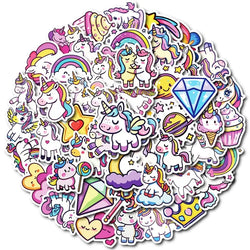 10/30/50PCS Kawaii Love Unicorn PVC Sticker Aesthetic DIY Korean Decoration Scrapbooking Hand Accounting Supplies for Kids (Online Order Only)