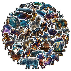 Cartoon Animal Transparent Stickers Decal for Car, Scooter, Motorcycle, Suitcase - 10/30/50pcs (ONLINE ORDER ONLY)