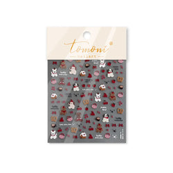 Cute Mango Dog Puppy Bear Bichon Blueberries Strawberry Cake Fruit Juice Desserts Corgi Adhesive Nail Art Sticker Manicure Decal (Online Order Only)