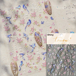 European Garden Angel Wing White Rose Flower Bed Vase Lace Bowknot Statue Adhesive Nail Art Decoration Sticker Manicure Decals (ONLINE ORDER ONLY)
