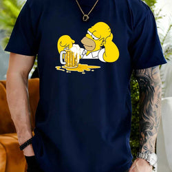 Simpsons T-Shirt - Homer Drinking Beer (ONLINE ORDER ONLY)