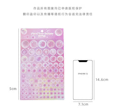 1pcs Cute Colorful Bubble Series Stickers Ins Basis Dot Laser Decoration Sticker Diary Scrapbooking DIY Album Kawaii Stationery (ONLINE ORDER ONLY)