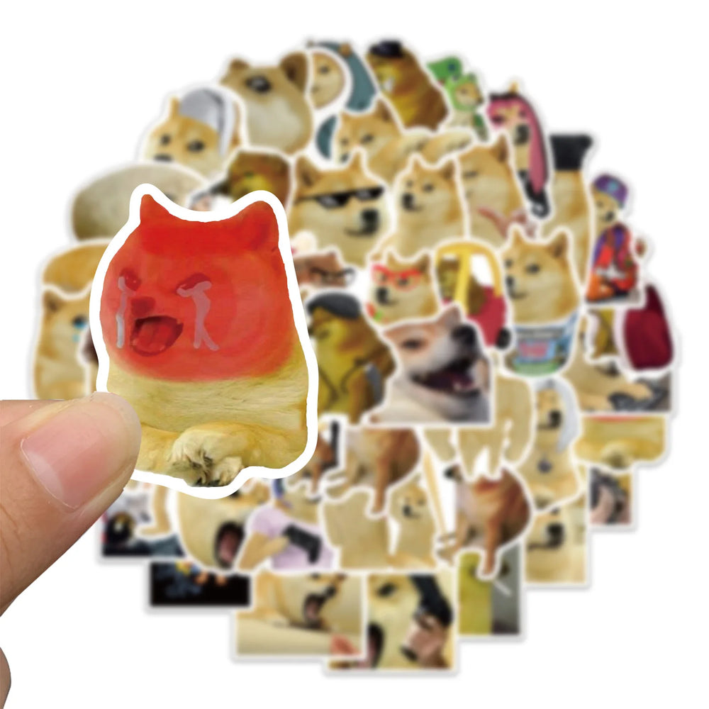 Funny Dog Meme Stickers Pack - Cartoon Decals for Laptop, Car, Bike, Skateboard, Scrapbook (Online Order Only)