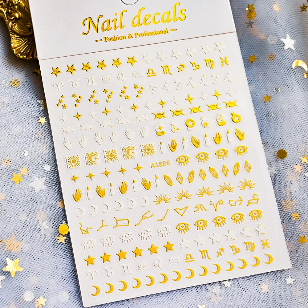 1PC Heart Love Design 3D Nail Art Sticker English Letter Self-Adhesive Slider Valentine's Day DIY Manicure Tips Accessories Tool (ONLINE ORDER ONLY)