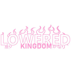 Lowered Kingdom Flame for Car Sticker Windshield Rear Window Banner JDM Graphics Stance External Accessories Vinyl Decals (ONLINE ORDER ONLY)