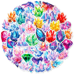 Cartoon Magic Crystal Graffiti Stickers for Laptop, Phone, Suitcase - 10/30/50pcs (ONLINE ORDER ONLY)