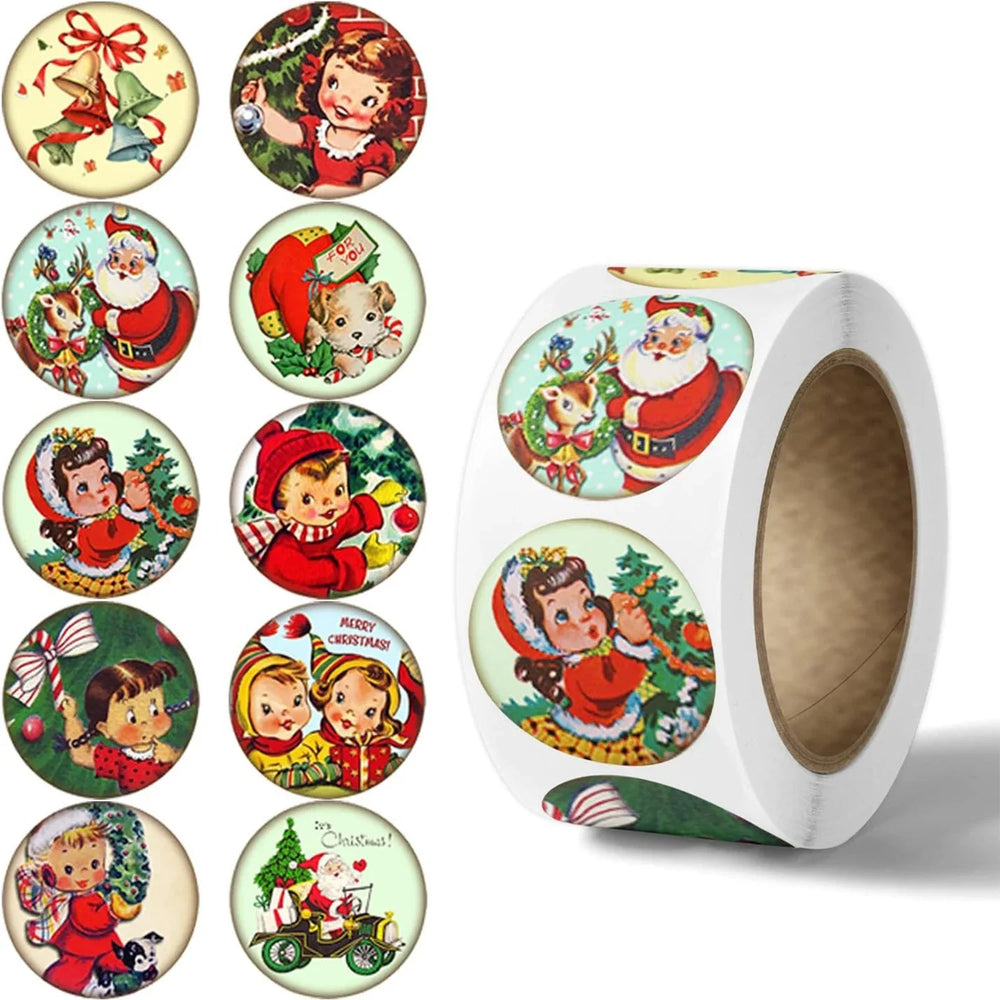 100-500pcs Merry Christmas Thank You Stickers Seal Labels For Envelope Cards Gift Package Scrapbooking Decor Stickers (ONLINE ORDER ONLY)