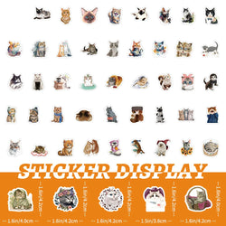 10/30/50/100PCS Cute Kawaii Cats Stickers Decoration Waterproof Skateboard Laptop Phone Notebook Luggage Bike Cartoon Decals Toy (ONLINE ORDER ONLY)