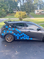 Honeycomb JDM Car Sticker Windshield Banner Night Run JDM Sport Competition Style Decorative Vinyl Decals Fits For Any Car (ONLINE ORDER ONLY)