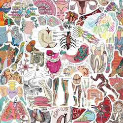 Cute Human Organ Anatomy Stickers - 10/30/50pcs Waterproof Decals for Laptop, Phone, Notebook, Suitcase, Kids Toys (Online Order Only)