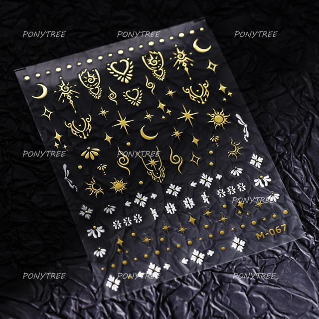 Mysterious Egyptian Cat Totem Eye Symbol Black Pharaoh Kitty Paw Sun Self Adhesive Nail Art Stickers Manicure Decals Wholesale (Online Order Only)