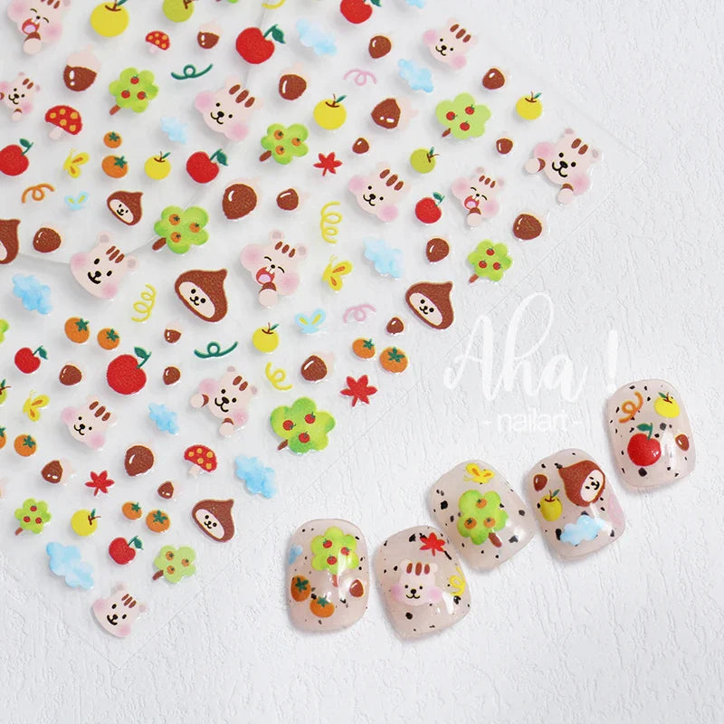 1pc 3D Cloud Moon Design Nail Art Stickers Ultra Thin Self Adhesive Nail Art Decals White Clouds Nail Art Decoration Supplies *N (Online Order Only)