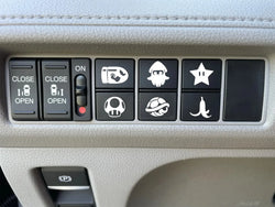 Cartoon Blank Button Car Sticker And Truck Vehicle White Blank Buttons The Car Interior  Decoration Die Cutting  Vinyl Decals (ONLINE ORDER ONLY)